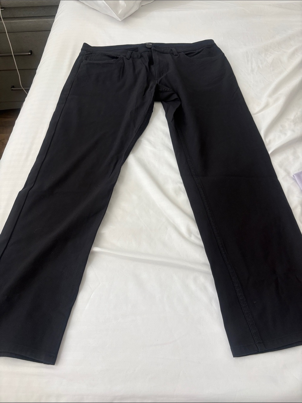 Theory Men's Black Chinos - Straight Leg